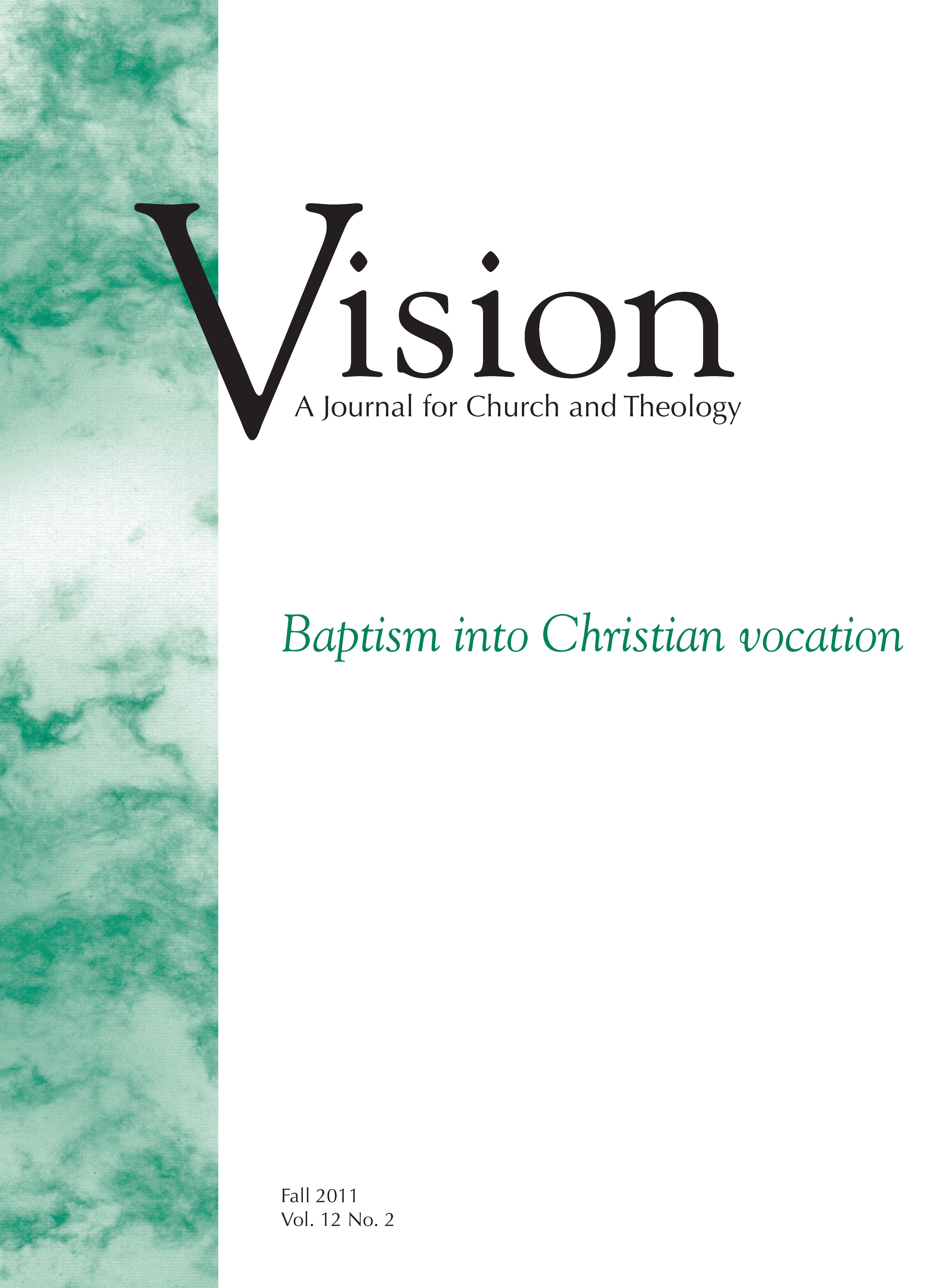 vision cover baptism into christian vocation