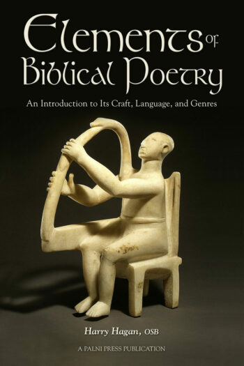 Elements of Biblical Poetry ebook cover image depicting a carving of figure playing a harp